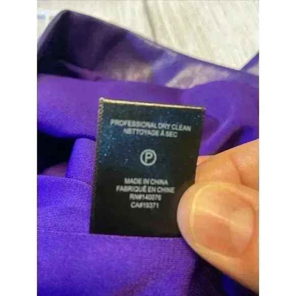 Revolve Generation Love Yazin Vegan Leather Dress XS Amethyst Strapless Stretchy - Picture 6 of 6